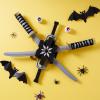 imageSpooktacular Creations Ninja Swords Backpack Weapon Toy Set with Swords and Knives for Kids Ninja Costume Accessories for Cosplay Dressup Party Black