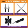 imageSpooktacular Creations Ninja Swords Backpack Weapon Toy Set with Swords and Knives for Kids Ninja Costume Accessories for Cosplay Dressup Party Black