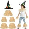 imageSpooktacular Creations Scarecrow Costume Set Include Straw Hat Straw Skirt for Kids Women Men Halloween Party AccessoriesBlack