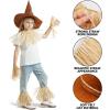 imageSpooktacular Creations Scarecrow Costume Set Include Straw Hat Straw Skirt for Kids Women Men Halloween Party AccessoriesBrown