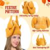 imageSpooktacular Creations Thanksgiving Roasted Turkey Hat Plush Turkey Cap for Kids Women and Men Thanksgiving Party Cosplay Costume Dress Up Party
