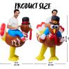 imageSpooktacular Creations Thanksgiving Turkey Inflatable Costume for Adult Blow up Costume Riding a Turkey Rideon for Halloween Party Cosplay event Outdoors Show Party Halloween Costumes for Men