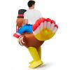 imageSpooktacular Creations Thanksgiving Turkey Inflatable Costume for Adult Blow up Costume Riding a Turkey Rideon for Halloween Party Cosplay event Outdoors Show Party Halloween Costumes for Men