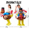 imageSpooktacular Creations Thanksgiving Turkey Inflatable Costume for Kids Blow up Costume Riding a Turkey Rideon for Halloween Party Cosplay event Halloween Inflatable Costumes for Boys and Girls