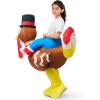 imageSpooktacular Creations Thanksgiving Turkey Inflatable Costume for Kids Blow up Costume Riding a Turkey Rideon for Halloween Party Cosplay event Halloween Inflatable Costumes for Boys and Girls