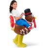 imageSpooktacular Creations Thanksgiving Turkey Inflatable Costume for Kids Blow up Costume Riding a Turkey Rideon for Halloween Party Cosplay event Halloween Inflatable Costumes for Boys and Girls