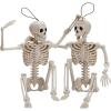 imageJOYIN 10 PCS 16quot Halloween Skeleton Decor Full Body Stayable Movable Joints Posable Hanging Skeletons for Halloween Decoration Yard Graveyard Haunted House Props Spooky Scene Party Favor16 inches