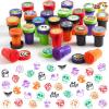imageJOYIN 100 Pcs Halloween Stampers for Kids Gift 25 Designs Assorted Plastic Stamps Bulk for Halloween Party Favors Goodie Bag Fillers Teacher Student Stamps for Classroom Game Prizes