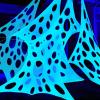 imageJOYIN 1000sqft Halloween Spider Web Decoration Outdoor GlowinTheDark Giant Spiderweb DIY Stretchy Flexible Beef Netting in White Blue at Night Green Orange for Neon Decor Indoor Haunted HouseWhite Blue Under Black Light