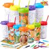 imageJOYIN 12 Pcs Plastic Thanksgiving Party Cups for Kids  Arts ampamp Crafts Classroom Exchange Gifts