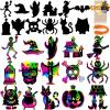 imageJOYIN 120 Pcs Halloween Rainbow Scratch Art Crafts for Kid Halloween Party Favors Scratch Off Paper with 18 Designs for Party Supplies Classroom Activities Game Goodies Gifts