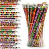imageJOYIN 144 PCS Halloween Pencils with Eraser 12 Designs Halloween Stationery Set for Kids Gifts Prizes Wooden Drawing Pencils Classroom Party Favor Supplies Trick or Treat Goodies Bags Fillers