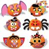 imageJOYIN 18 Packs Halloween Craft Foam Stickers Arts Activities Party Supplies Kids Party Favors Pumpkin Decorating Kit Jack O Lantern Face Stickers in 6 Designs Pumpkin Decor School GamesFunny