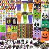 imageJOYIN 192PCS Halloween Stationery Set Trick or Treat Gifts for Kids 24 Pack Halloween Themed Stationery Set for Party Favors Carnival Game Prizes Classroom School Party Supplies Goodie Bag Fillers