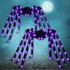 imageJOYIN 2 Pack 5 Ft Halloween Light Up Spiders Outdoor Decorations Scary Giant Spider with Purple LED Fake Large Haunted House Props for Halloween Lawn Porch Yard Garden Tree Outside Indoor Decor
