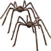 imageJOYIN 2 Pack 5 Ft Halloween Outdoor Decorations Hairy Black Spider Scary Giant Spider Fake Large Haunted House Props Halloween Yard Lawn Decorations Party Indoor DecorBrown