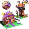 imageJOYIN 2 Pack Halloween Foam Craft Kit Party Favors for Kids 3D Tree House and Pumpkin Haunted House Halloween Art and Craft DIY Kits School Activities Game Party Decoration