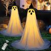 imageJOYIN 2 Packs 47 Halloween Decorations Outdoor Standing Ghost Light Up Spooky Ghost with Witch Hat ampamp Remote Control Glowing Halloween Decor for Yard Porch Lawn Garden Party Supplies Haunted HouseStanding Ghost with Hat