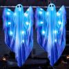 imageJOYIN 2 Pcs 47 Halloween Hanging Light up Ghost with Blue LED Light Halloween Hanging Ghosts Decoration for Front Yard Patio Lawn Garden Party Decor Indoor Outdoor