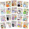 imageJOYIN 20 Pcs Makeaface Sticker Sheets Make Your Own Halloween Characters Mix and Match Sticker Sheets Bonus with Coloring Sheets 10 Scratch Cards 8 Sticker Sheets Halloween Party Favor Supplies