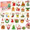 imageJOYIN 2025 Christmas Advent Calendar Gem Painting Kit 24 Days Christmas Countdown DIY Gem Painting Kit Xmas Party Favor Supplies Classroom Prizes Kids Xmas Fun Gifts