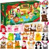 imageJOYIN 2025 Christmas Advent Calendar with Mini Animal Plush 24 Days Countdown Advent Calendar with 24 Stuffed Animals Kids Girls Party Favor Xmas Gift Classroom Prizes Christmas Party Favor Gifts