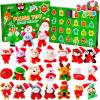 imageJOYIN 2025 Christmas Advent Calendar with Plush 24 Days Countdown Calendar Stuffed Animals Plush with Santa Hats Christmas Party Favor Gifts Xmas Classroom Prizes Toys for Kids Boys Girls