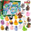 imageJOYIN 24 Days Christmas Advent Calendar 2025 Rubber Ducks for Boys Girls Kids and Toddlers Party Favor Xmas Gifts Halloween Rubber Ducky Bath Toys Kids Xmas Fun Ducks Christmas Countdown