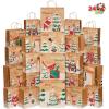 imageJOYIN 24 PCS Christmas Kraft Gift Bags with Assorted Sizes Present Bags for Wrapping Xmas Holiday Party Favors Thanksgiving Gift Decoration School Classrooms Classic Not Include Tissue Paper