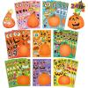 imageJOYIN 24 Pcs Halloween Pumpkin Decorating Stickers Party Favor for Kids Art Crafts Party Supplies Pumpkin Face Sticker with 8 Designs Halloween Treats Classroom Activities Games