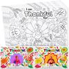 imageJOYIN 24 Pcs Thanksgiving Coloring Placemats Thanksgiving Turkey Coloring Paper Table Mats Make Your Own Art ampamp Craft Kit for Kids School Activities Party Decoration SuppliesNo pigmentLarge