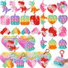 imageJOYIN 24 Pcs Valentines Day Gifts for Kids Fidget Keychains with Valentine Heart Boxes Fidget Bubble Stress Relief Toys for Kids Valentine Classroom Exchange Party Favors Gift Exchange