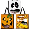 imageJOYIN 3 PCS Halloween Large Tote Seethrough Bags 225 x 134 Halloween Goodie Candy Bags for Kids Trick or Treating Grocery Shopping Gifts Tote with Handles Classroom Party Favor Supplies