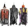 imageJOYIN 3 Pack 35 Hanging Ghosts Witch Pumpkin Decor Hanging Halloween Decorations Outdoor Halloween Decor Scary Flying Witch Grim Reapers Haunted House Front Porch Decor Yard Garden Lawn Party