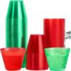 imageJOYIN 36 Clear Disposable Cups 9 OZ Christmas Red and Green Plastic Drinking Cups for Xmas Party Supplies Wedding Thanksgiving Birthday Holiday New Year144