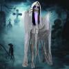 imageJOYIN 43quot Outdoor Halloween Decoration Scary Girl Hanging Ghost Decor Sound Activated with Lightup Head for Yard Patio Haunted House Lawn Garden