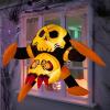 imageJOYIN 4ft Halloween Inflatable Spider Window Decoration Stuck Blow Up Spider Window Breaker with LED Light Scary Halloween Decoration for Outside Yard Garden Lawn House Decor
