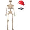 imageJOYIN 5 FT Halloween Skeleton Life Size Stayable Posable Skeleton Decor Full Body Movable Joints Giant Skeletons for Halloween Decoration Outdoor Haunted House Prop Spooky Scary Graveyard PartyPirate Skeleton