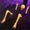 imageJOYIN 5 Pcs Halloween Skeleton Decorations Outdoor Life Size Skeleton Yard Stakes Groundbreaker Skulls Decor for Graveyard Yard Lawn Garden Ground Party SuppliesLED Realistic Skeleton