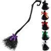 imageJOYIN 55 Halloween Witch Broom Cane with Ribbons Witches Broomstick for Kids Women Wizard Costume Parties Photo Booth Accessory Stage Prop Halloween Decorations