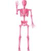 imageJOYIN 56 FT Halloween Posable Life Size Skeleton Full Body Realistic Bones with Movable Joints Giant Skeletons Halloween Decorations for Indoor Outdoor Haunted House Props Spooky Scene Party DecorPink