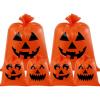 imageJOYIN 6 Pcs Halloween Pumpkin Leaf Bags Plastic Lawn Bags for Yard Fall Leaf Halloween Decorations Jack o Lantern Reusable Trash Bag for Decor Party Favors Party Supplies