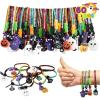 imageJOYIN 60 PCS Halloween Zipper Bracelets Bulk Set Friendship Zipper Wristbands for Kids Gift Halloween Trinkets Goodie Bag Fillers Classroom Prizes