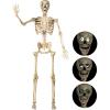 imageJOYIN 69 FT Halloween Posable Skeleton Life Size Voice Sensing Blink Eyes Moving Jaw Giant Skeletons Bones Full Body Movable Joints for Indoor Outdoor Halloween Party Decoration Hounted House Prop