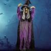 imageJOYIN 72 Halloween Hanging Witch Decorations Outdoor Flying Ghost Decor Green Face Life Size Sound Activated Light Up Eyes Party Supplies for Garden Haunted House Front Porch Door Scary ModernWicked