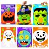imageJOYIN 72 Pcs Halloween Goodie Bags with 6 Designed Characters Trick or Treating Plastic Treat Bags for Kids Party Favors Treats Party Supplies