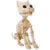 imageJOYIN Cat Skeleton Halloween Decorations 8 Inch Plastic Animal Skeletons with Movable Posable Joints Spooky for Outdoor Indoor Yard Garden Lawn Patio Halloween Party Favors Decor