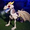 imageJOYIN Dragon Skeleton Halloween Decoration 236quot Roaring MistSpraying Dragon with Wings LED Posable Joints Sound Motion Activated Animal Skeleton Animatronic for Haunted House Battery Operated