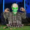 imageJOYIN Halloween Animatronics Decorations Outdoor Animated Zombie Groundbreaker Outside Decor 25 Groundbreaker Skeleton Prop with Moving Arms ampamp Green Light Lawn Yard Haunted House Graveyard Decor