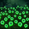 imageJOYIN Halloween Decorations Outdoor Solar Scary Eyeball Lights 2 Pcs 12LEDs Warm Pathway Yard Stakes Waterproof Firefly Lights for Halloween Graveyard Yard Garden Patio Walkway PartySpooky Green